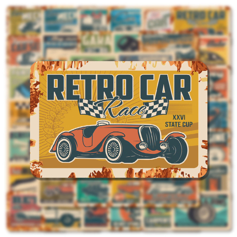 Kid Toys Ads - 10/30/50Pcs Retro Ads สติกเกอร์รถ Graffiti Decals