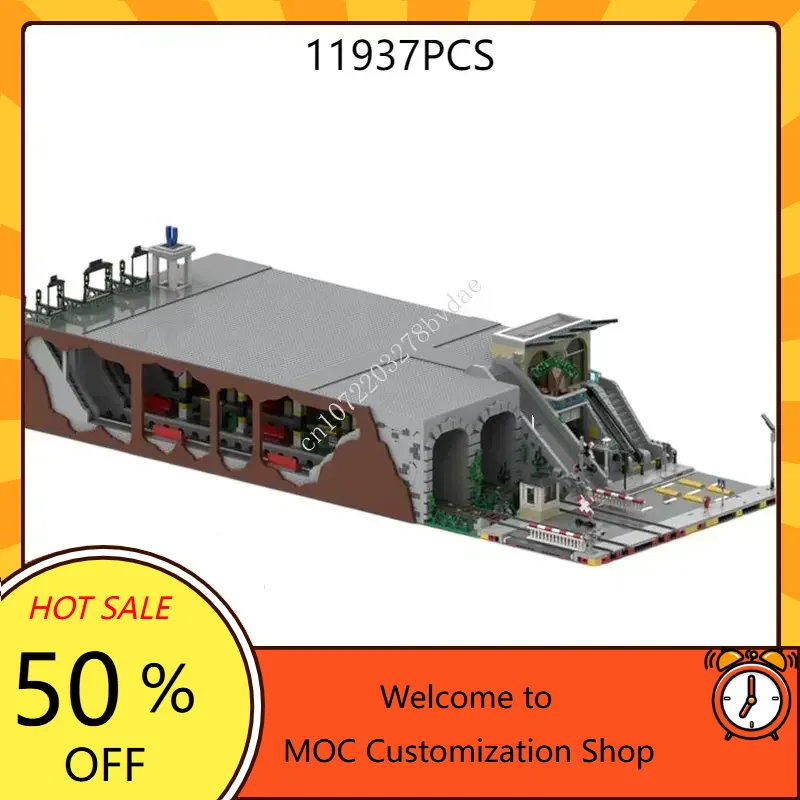 Kids Toys Mall - ชุดตัวต่อสถานีรถไฟใต้ดินและห้างสรรพสินค้า 11937 ชิ้น MOC แบบจำลองสถาปัตยกรรมถนน ของเล่นสร้างสรรค์สำหรับวันหยุด