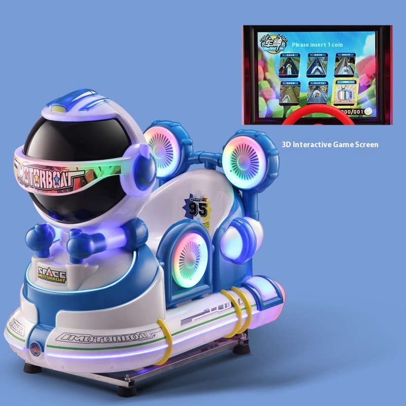 Kids Toys Mall - รถของเล่นซูเปอร์แมน รถม้าหมุนไฟฟ้าในร่มรุ่นใหม่ ดรีมเมชา แบบหยอดเหรียญ สำหรับเด็ก MP5