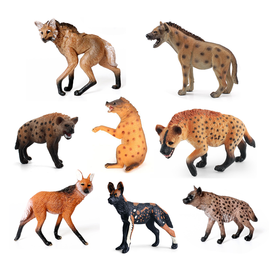 Kids Toys China - สมจริงพลาสติกสัตว์ป่า Hyena,Maned Wolf,สุนัขป่าแอฟริกันของเล่นมือทาสีตุ๊กตาสําหรับคอลเลกชันวิทยาศาสตร์การศึกษา Prop