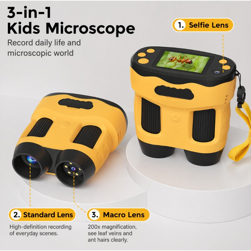 กล้องจุลทรรศน์ดิจิตอล 4K 1000X - Kids Toys Top View บทวิจารณ์และราคา