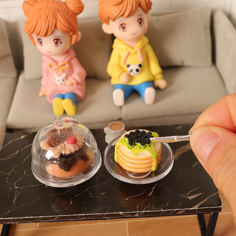 1/12 Dollhouse Miniature เค้กก - Kids Toys Kitchen Set บทวิจารณ์และราคา