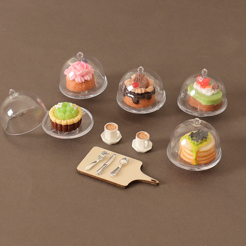 1/12 Dollhouse Miniature เค้กก - Kids Toys Kitchen Set บทวิจารณ์และราคา
