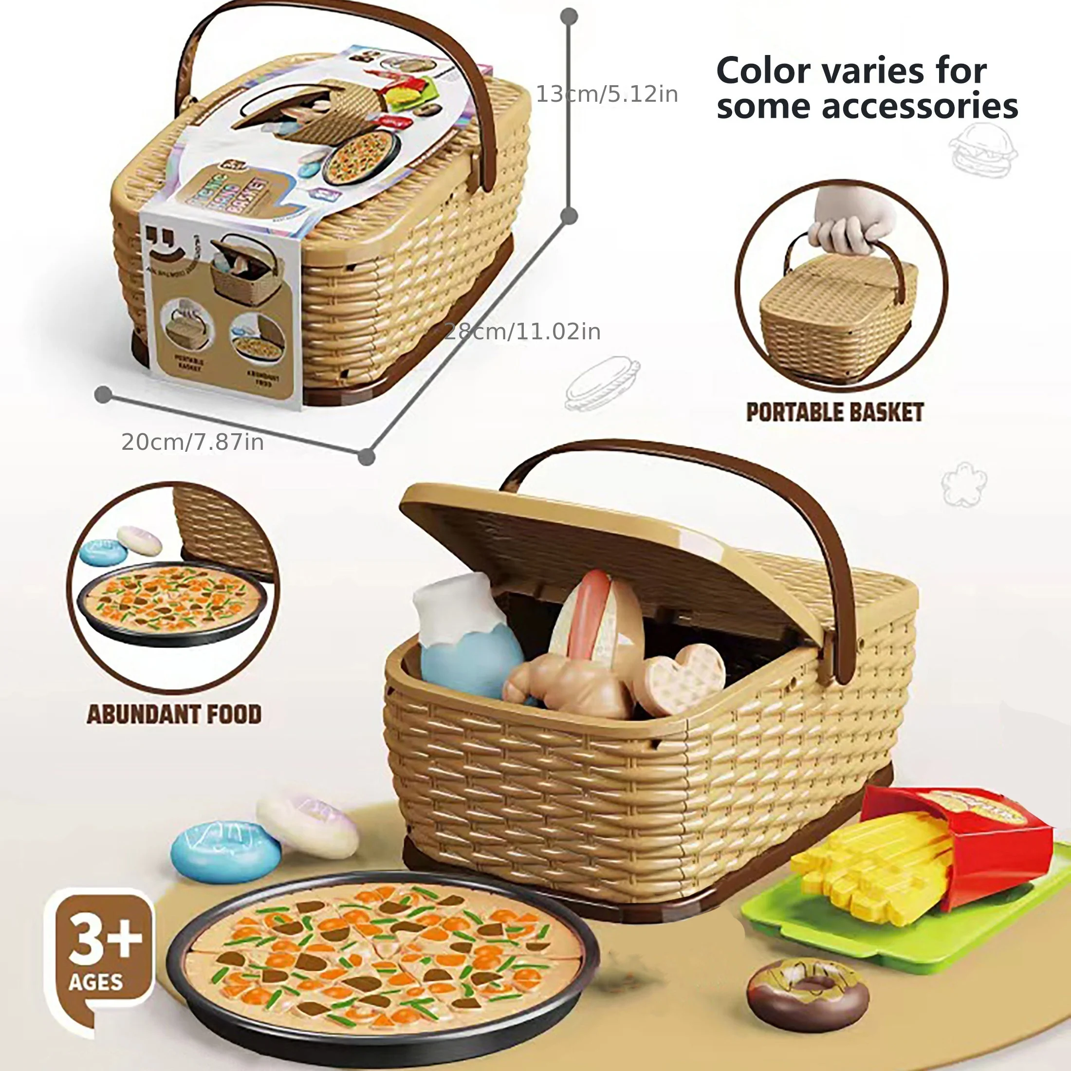 ตะกร้าปิกนิกแบบพกพาสำหรับเด็กต - Kids Toys Kitchen Set บทวิจารณ์และราคา