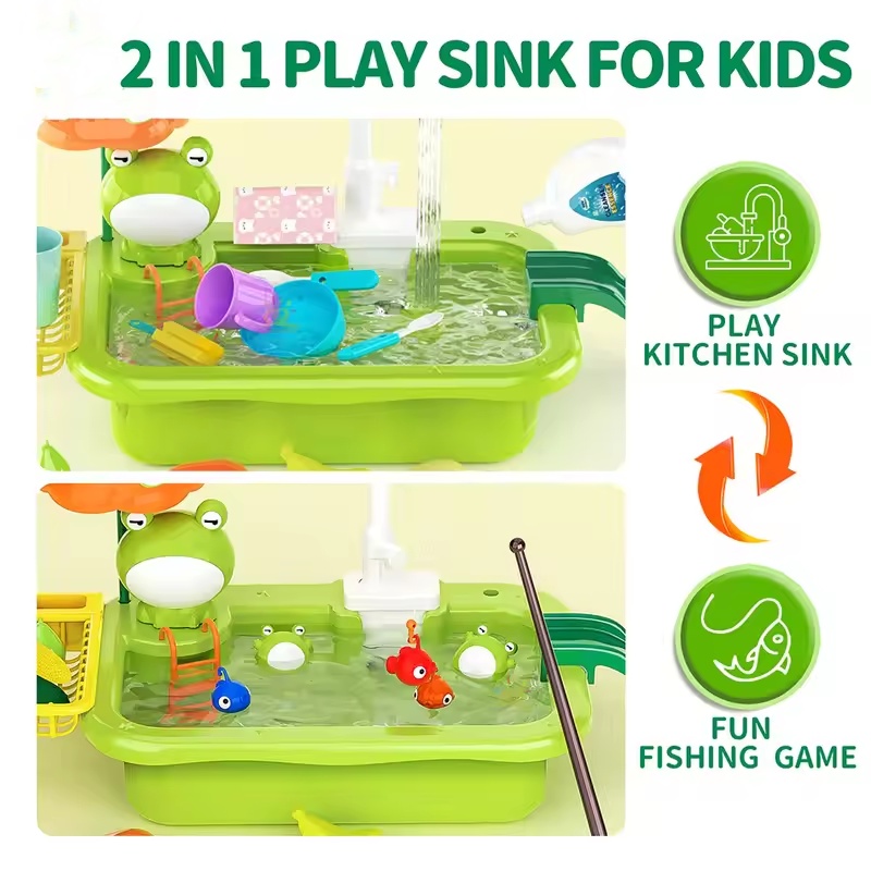 อ่างล้างจานเด็กแบบใหม่พร้อมเคร - Kids Toys Kitchen Set บทวิจารณ์และราคา
