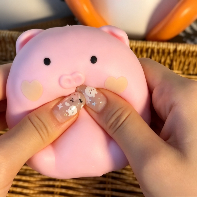 ลูกบอลหมูสีชมพูกรุบกรอบ ของเล่ - Sensory Fidget Toys บทวิจารณ์และราคา