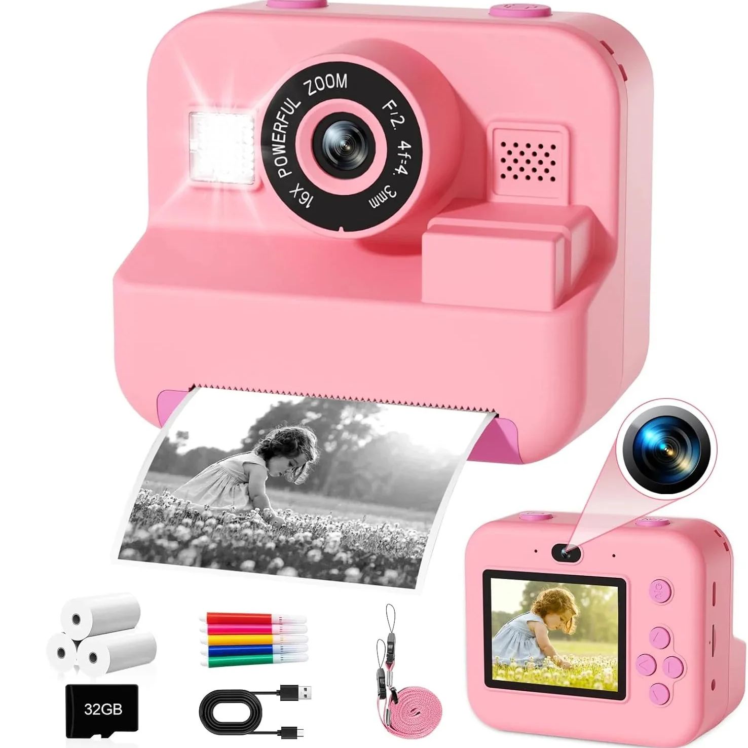 newInstant พิมพ์กล้อง 32G การ์ - Kids Toys Top View บทวิจารณ์และราคา