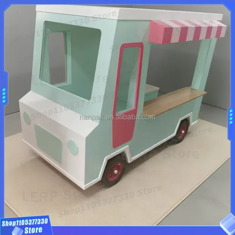 รถเข็นไอศกรีมไม้พร้อมล้อสำหรับ - Kids Toys Mall บทวิจารณ์และราคา
