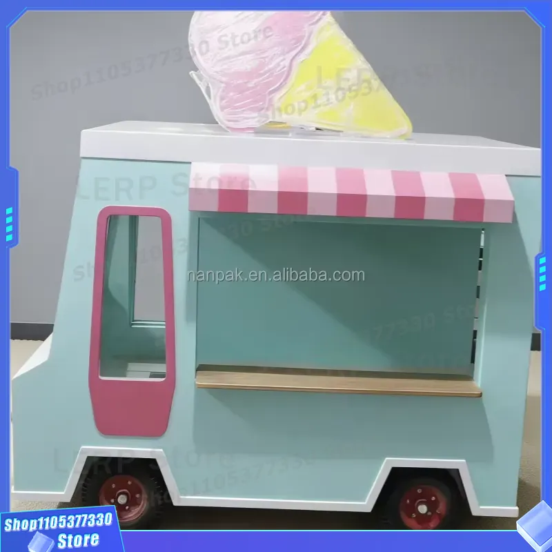 รถเข็นไอศกรีมไม้พร้อมล้อสำหรับ - Kids Toys Mall บทวิจารณ์และราคา
